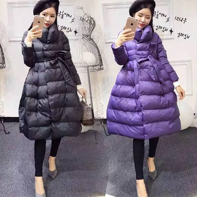 2015韩版冬季新款女装A字型棉服中长款蓬蓬大摆裙面包服羽绒棉衣