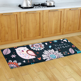 韩式卡通法兰绒面地垫客厅坐垫门垫厨房防滑垫吸水脚底地毯长方形