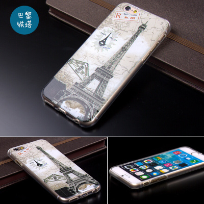 A1524款iphone6Plus手机保护壳IP6P壳新款软套 巴黎铁塔 防摔软壳