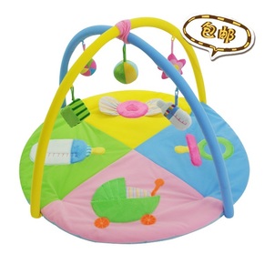 婴儿游戏垫游戏毯带支架0至1岁宝宝爬行垫健身架满月礼品WFNAbccF