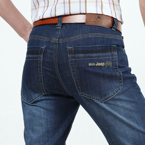 夏季薄款NIAN JEEP牛仔裤 正品大码男长裤 中高腰高档男士牛仔裤
