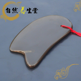 正品天然玄黄泗滨砭石刮痧板套装5A包邮超同仁堂牛角玉砭石刮痧板