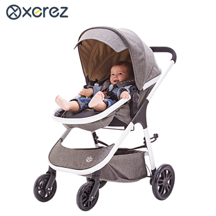 XEREZ提篮式安全座椅婴儿车高景观轻便可坐可躺折叠四轮推车