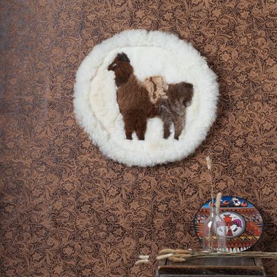 南美智利秘鲁工艺品进口坐垫羊驼毛座垫手工制品国外礼品创意礼物