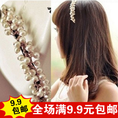 3261-1韩版饰品批发可爱甜美新娘珍珠发箍35g