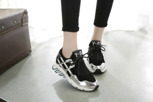 2015年运动风懒人女鞋跑步鞋y8内增高厚底气垫女鞋