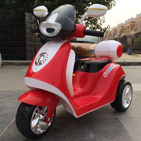 河北童车厂家直销新款儿童电动三轮摩托车米奇木兰摩托车