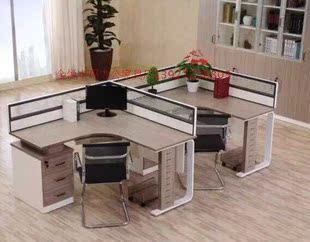 佛山办公家具 简约职员桌 组合屏风位 办公桌4人位员工桌电脑桌