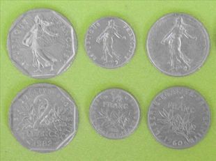 法国早期流通硬币小套