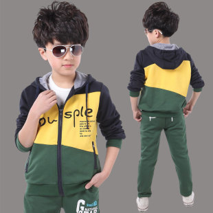 童装男童运动套装2015春款男孩春秋卫衣服装儿童中大童休闲两件套