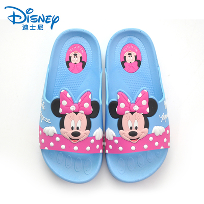 新款迪士尼儿童凉拖鞋卡通软底防滑浴室拖鞋男童女童夏季居家拖鞋