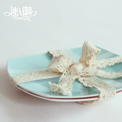 沁御创意西式骨瓷西餐盘子平盘沙拉甜品盘陶瓷蕾丝牛排8寸早餐盘