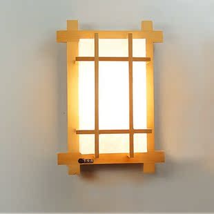 日式壁灯实木楼梯过道灯走廊吸顶灯新中式客厅卧室温馨LED床头灯