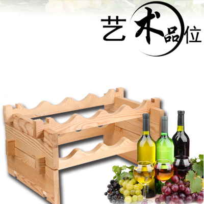 欧式创意红酒架 现代实木酒架展示架 客厅葡萄酒架置物架木酒瓶架