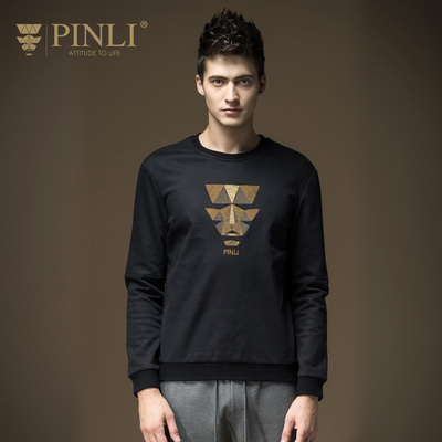 PINLI品立 2016秋季新款 欧洲站男装 潮流品牌修身套头卫衣男外套