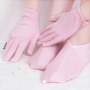 包邮纯棉美容保湿保养手套脚套套装手足护理手足膜护手霜吸收加倍
