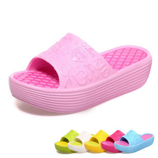 马得雳2015新款时尚厚底沙滩凉拖鞋时尚一字拖增高女士拖鞋按摩鞋
