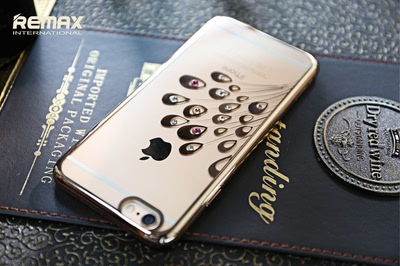 Remax睿量 苹果手机保护壳奢华水晶IPhone 6p透明钻饰彩色包边