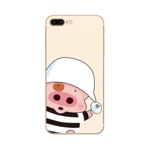 苹果6s手机壳麦兜 可爱卡通小粉猪iphoneX保护套7/8plus硅胶软壳