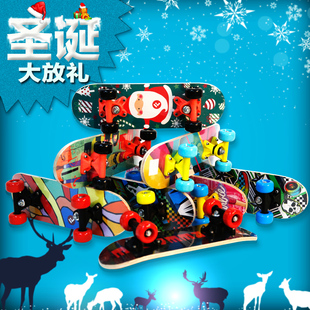 儿童枫木双翘四轮滑板初学手指滑板室内玩具车圣诞礼物