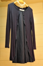 韓國進口现货2015夏女装新款真丝欧版大气长袖连衣裙