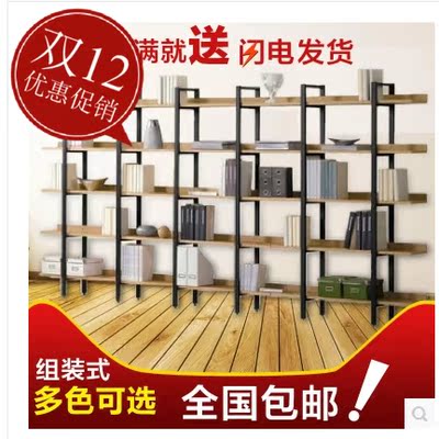 bookshelf新款 钢木书架货架置物架组合展示架陈列架放东西的架子