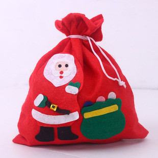 成人圣诞大背包 儿童圣诞老人平口袋 圣诞节礼物口袋 糖果袋 包邮