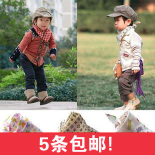 猿人头正品三角巾宝宝口水巾围巾韩国韩版 婴幼儿童小孩用 1-24