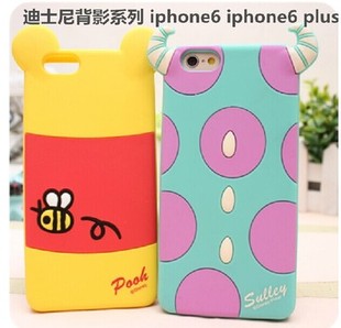 迪士尼背影iphone6手机壳 i4/5s卡通硅胶套 苹果6plus卡通情侣壳