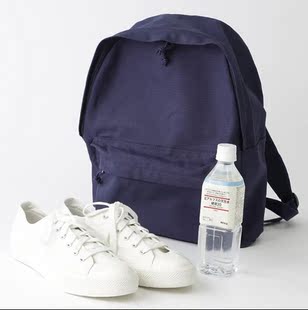 日韩无印简约良品双肩包女男士帆布韩版中学生书包休闲背包旅行包