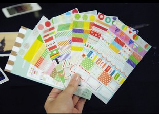 韩国卡通小清新可爱透明贴纸套/日记贴/装饰贴/DIY相册贴