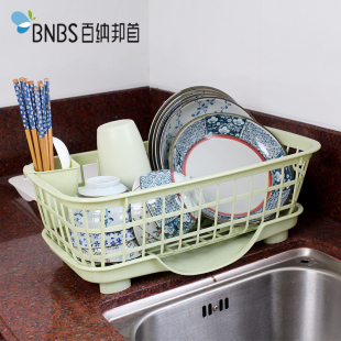 百纳邦首厨房置物架 碗筷收纳盒碗柜放碗架沥水架塑料滴水碗碟架