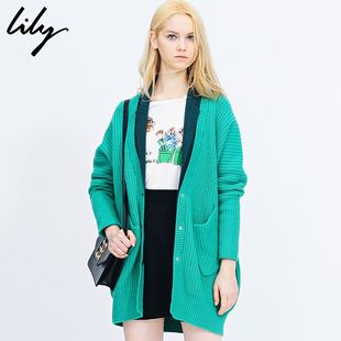 Lily专柜正品2016秋季套头修身女装常规款新款毛衣115330D1603