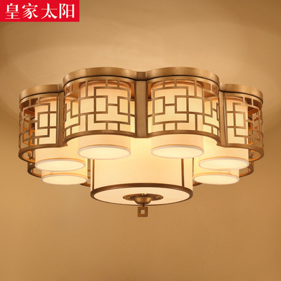 新中式吸顶灯 现代简约客厅餐厅灯具古典卧室书房灯饰圆形茶楼灯