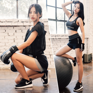 韩国春夏秋新款女士健身跑步运动健身服瑜伽服女套装三件套