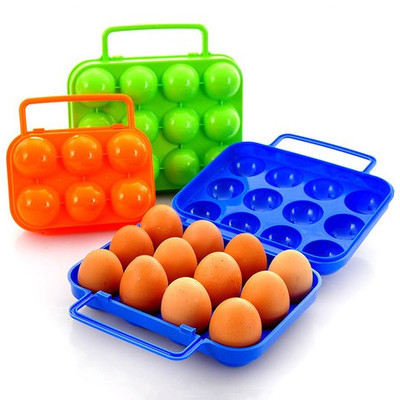 户外鸡蛋盒子装备野餐便携塑料 6格鸡蛋盒 鸭蛋包装盒便携鸡蛋托