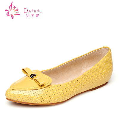 Daphne达芙妮女鞋官方旗舰店2015新款通勤女低跟单鞋内增高