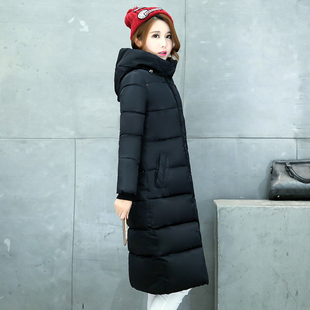 风雪觅尔棉衣女学生韩版冬新款修身显瘦加厚连帽外套棉服女中长款