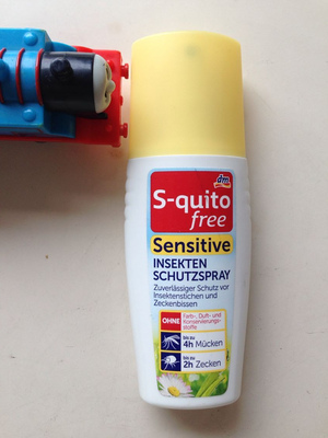 现货德国DM s-quito free sensitive敏感皮肤专用驱蚊液/防蚊水