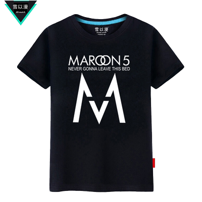 雪以漫亚当&middot;莱文Adam Levine衣服 魔力红Maroon5男女纯棉短袖T恤