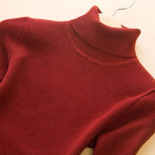 2015秋冬女士高领短款羊毛衫毛衣长袖修身针织羊绒衫女加厚打底衫