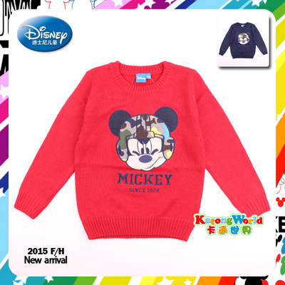 Disney迪士尼专柜正品米奇童装KVM4H5203男童圆领套头针织毛衫