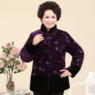 中老年人女装冬装加厚棉衣50-60岁奶奶装棉服妈妈装棉袄外套特价