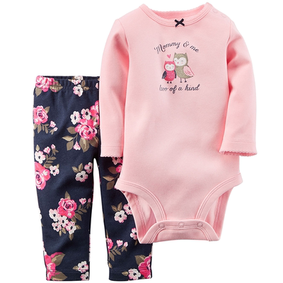 carter's两件套装3-6-9月个新生婴儿衣服0-1-2岁女宝宝春秋季纯棉