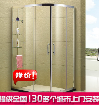 淋浴房整体隔断移门  弧扇型淋浴房定做浴屏隔断卫生间简易沐浴房