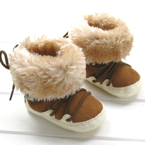 冬季爆款婴儿棉鞋 宝宝雪地靴 高帮婴儿鞋 软底学步鞋 防滑保暖鞋