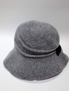 韩国进口帽子正品代购秋季羊毛小蝴蝶结侧面立体做工羊毛帽渔夫帽