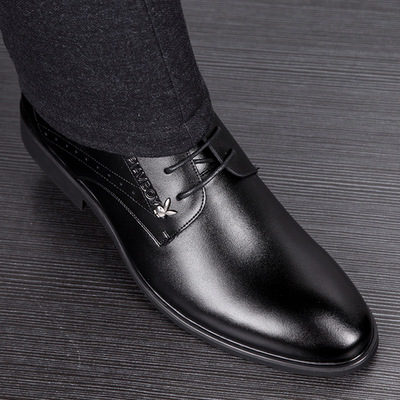 新款男士皮鞋2015正品商务正装皮鞋休闲内增高男皮鞋真皮系带棉鞋