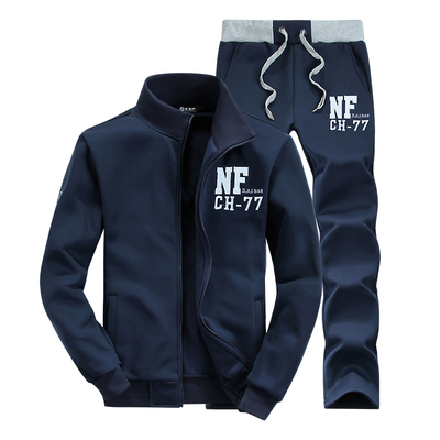 2015冬装新款潮立领长袖卫衣男韩版男装衣服男士运动休闲套装长裤