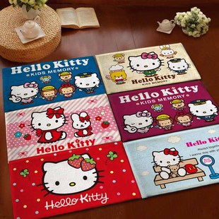 Hello Kitty猫地毯可爱卡通儿童正品地垫厨房浴室床边脚垫防滑垫